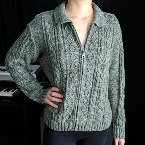Like New! Cabela's Cable Knit Zip Cardigan